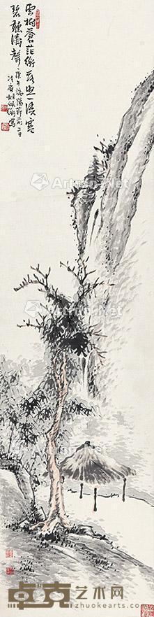 山水 立轴 纸本 133×33cm
