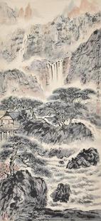  观瀑图 立轴 纸本