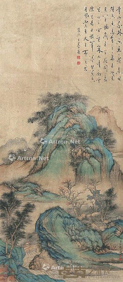 山水 立轴 纸本 89×38cm
