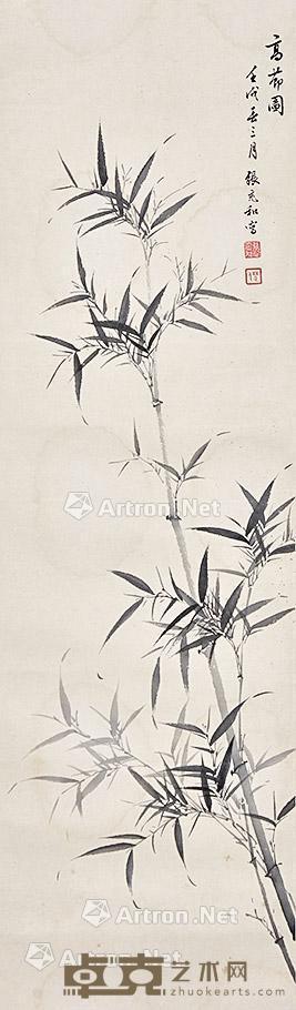 高节图 立轴 纸本 74×21cm