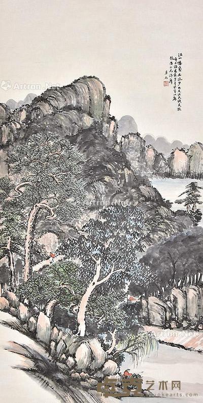  深山幽居 立轴 纸本 136×68cm