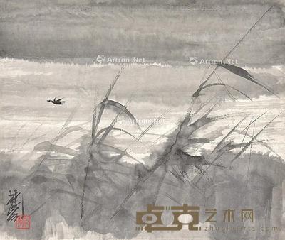 山水 镜片 纸本 40×46cm