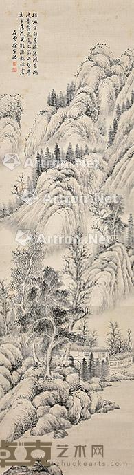 山水 立轴 纸本 161×46cm
