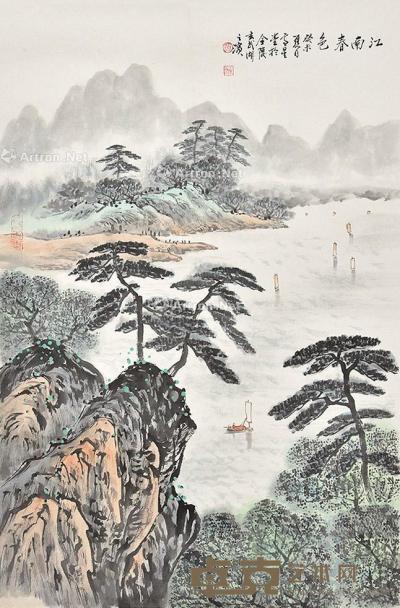  江南春色 镜片 纸本 69×45cm