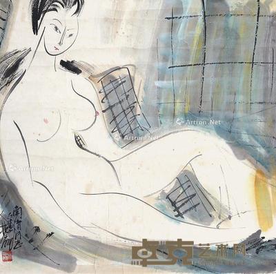 仕女 镜片 纸本 50×50cm