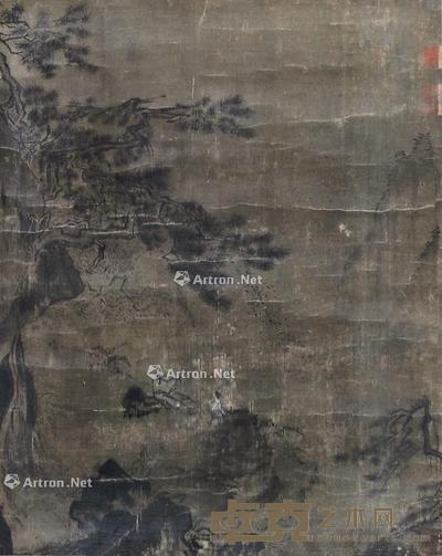 山水 立轴 纸本 41×32cm