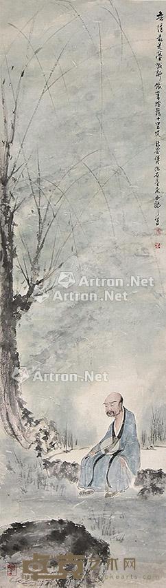 人物 立轴 纸本 120×34cm