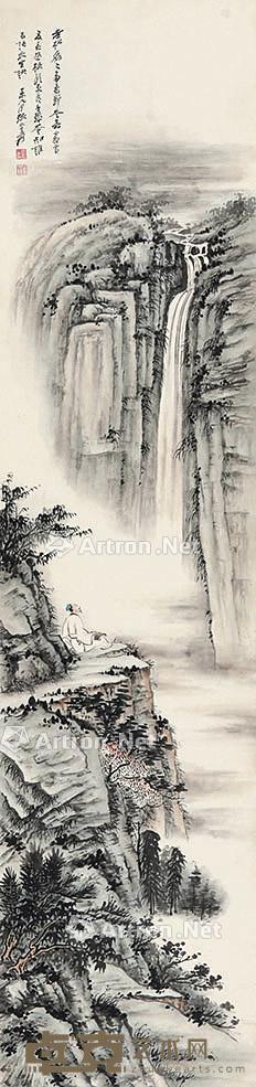 山水 立轴 纸本 158×38cm