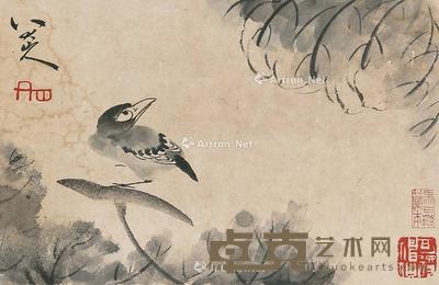 花鸟 镜片 纸本 11×25cm