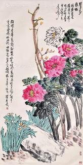  花卉 立轴 纸本