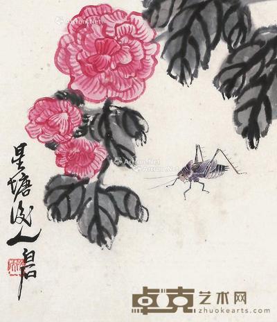 花卉 立轴 纸本 33×26cm