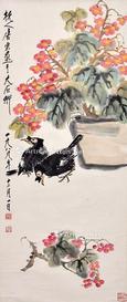  花鸟 立轴 纸本
