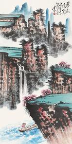  山水 立轴 纸本