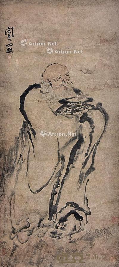 人物 立轴 纸本 86×40cm
