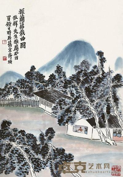 握兰移栽 立轴 纸本 68×47cm