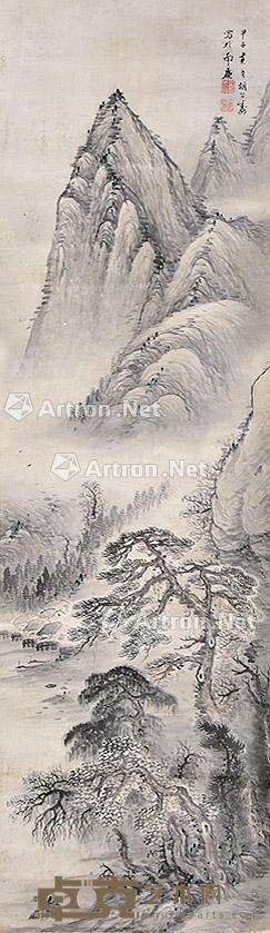山水 立轴 纸本 133×39cm