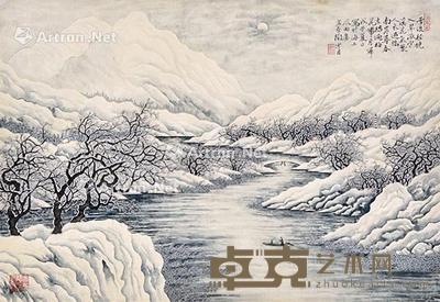 山水 立轴 纸本 33×48cm