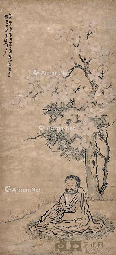 罗汉 立轴 纸本 74×34cm