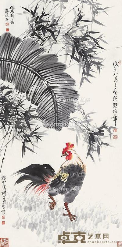 大吉图 立轴 纸本 130×63cm
