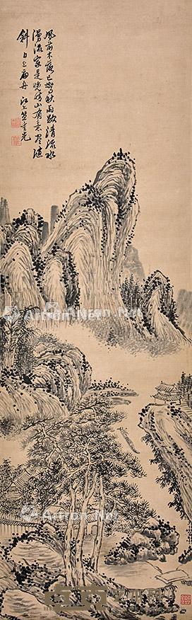 山水 立轴 纸本 116×36cm