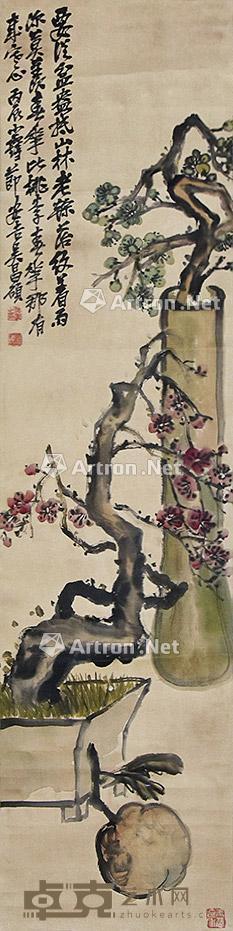 清供图 立轴 纸本 134×33cm