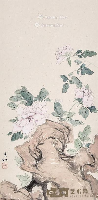 花开富贵 立轴 纸本 70×33cm
