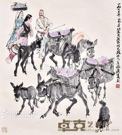 丰收图 立轴 纸本 83×75cm