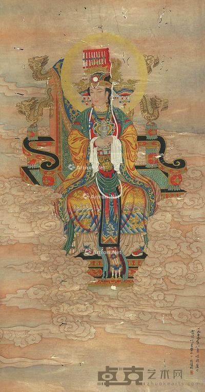 人物 立轴 纸本 130×66cm