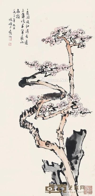  梅花 立轴 纸本 69×33cm