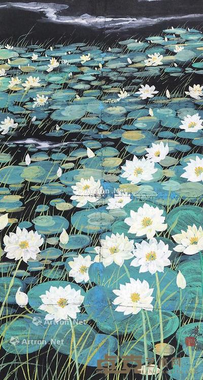 花卉 立轴 纸本 85×46cm