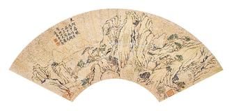  太阿春晓 镜框 金笺