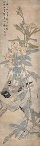  枇杷锦鸡图 立轴 纸本