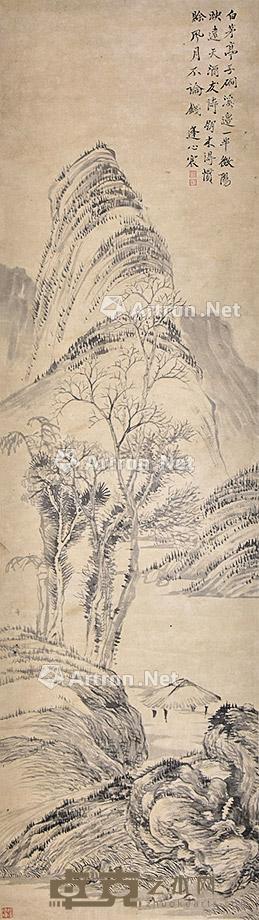 山水 立轴 纸本 126×36cm