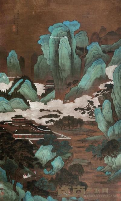  山水 立轴 绢本 148×90cm
