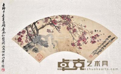  花卉 扇面 纸本 16×48cm