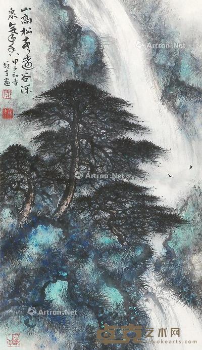 山水 立轴 纸本 69×40cm