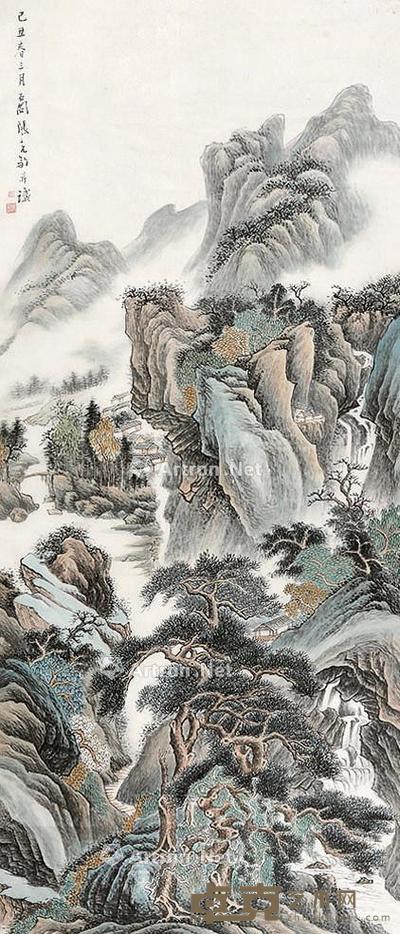 山水 镜片 纸本 165×70cm