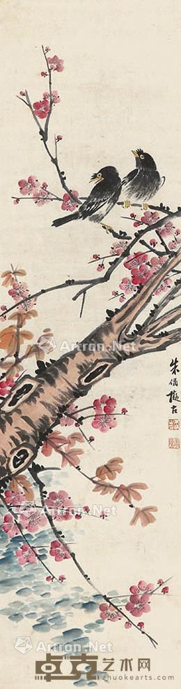 花鸟 立轴 纸本 127×33cm
