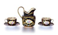  约1840-1860年 法国 描金彩绘陶瓷咖啡茶具 （五件套）