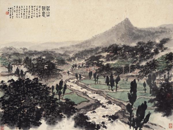 * 1964年作 韶山诗意 立轴 设色纸本