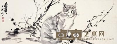 * 1985年作 凝视 镜框 水墨纸本 34×91cm