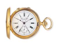  PATEK PHILIPPE 百达翡丽18K黄金双追针怀表