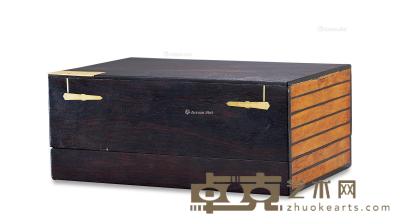 * 清早期 紫檀书式文具盒 长27cm