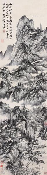  山水 立轴 水墨纸本