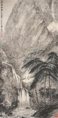  观瀑图 立轴 纸本