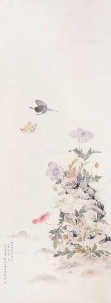  花卉 立轴 设色纸本