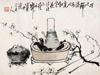  香茗图 镜心 设色纸本