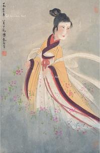 湘夫人 镜片 纸本