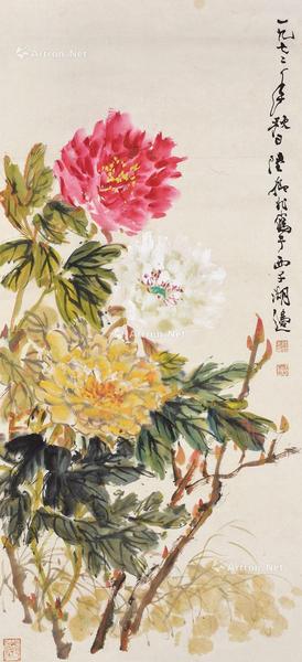  富贵牡丹 立轴 纸本