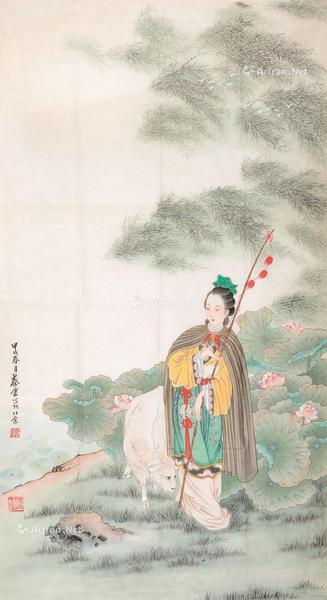  牧羊 软片 纸本